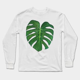 Funky Monstera Leaf Long Sleeve T-Shirt